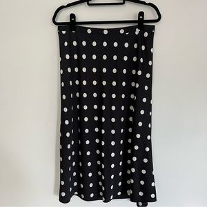 J. Crew Factory Polka Dot Midi Skirt - Size L